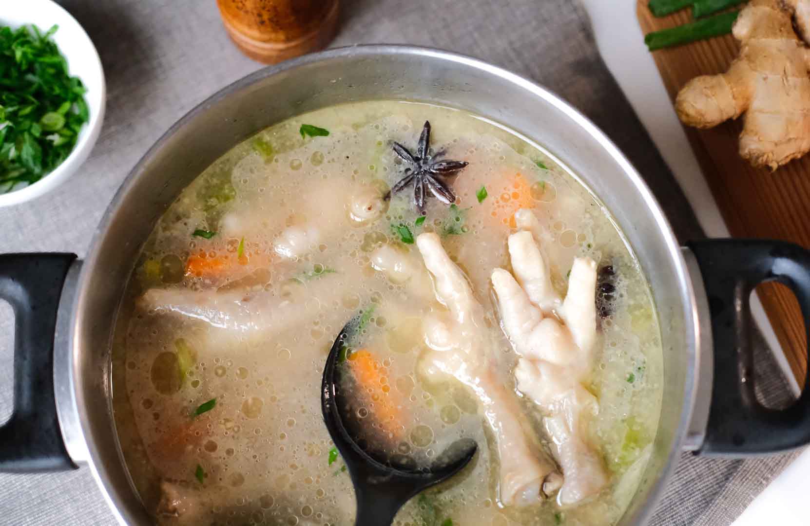 chicken feet soup recipe