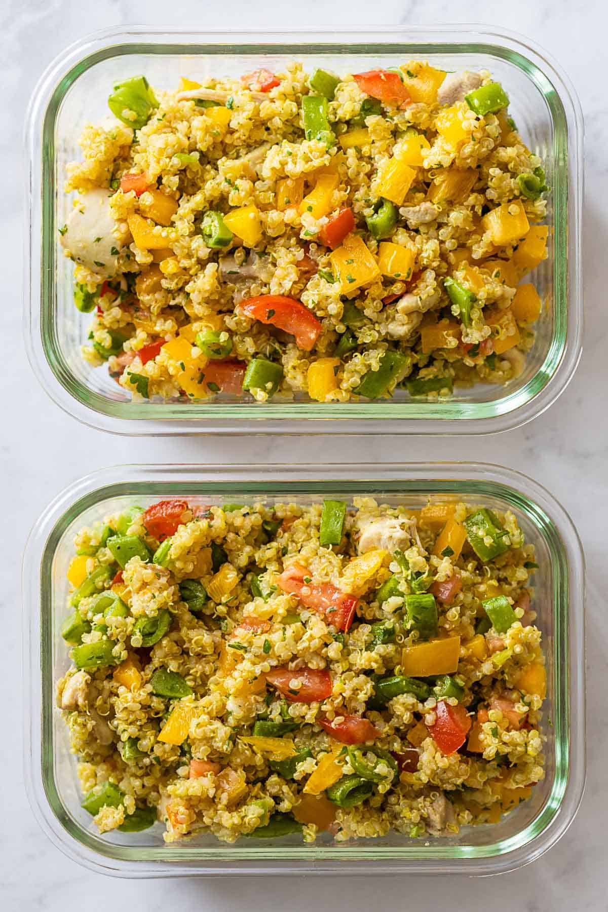 meal prep with quinoa