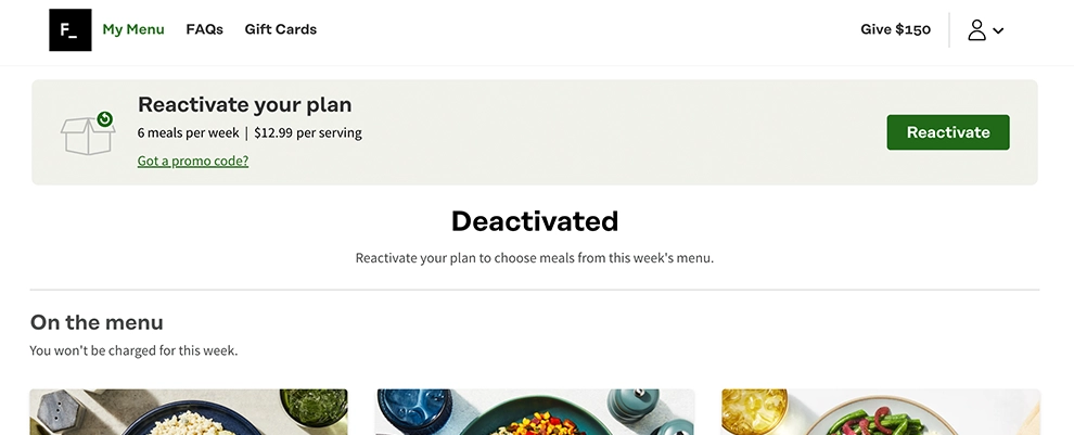 cancel factor meal subscription