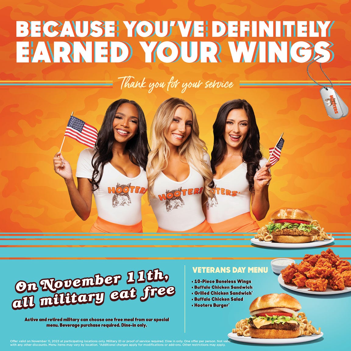 veterans day atlanta free meals