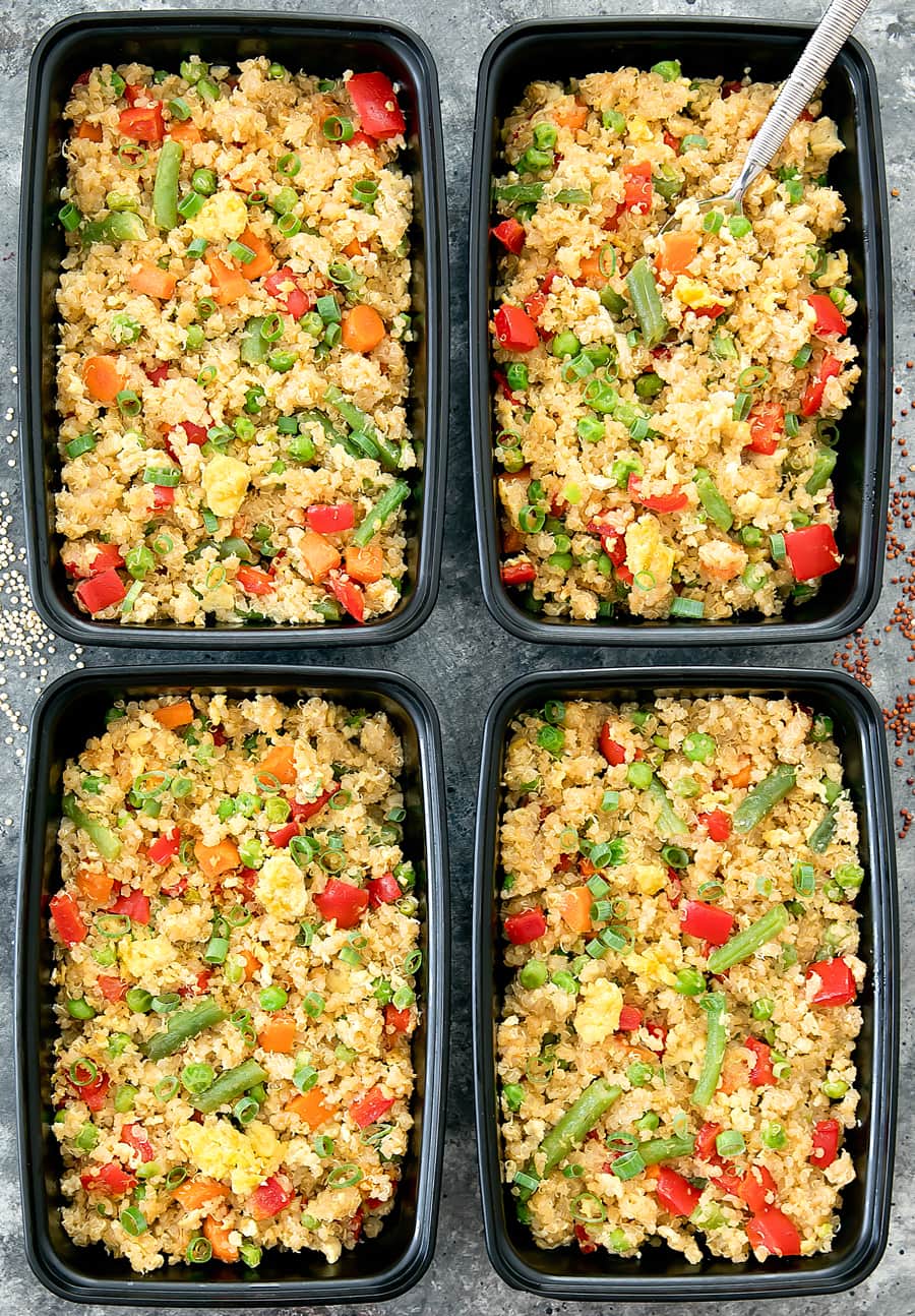 meal prep with quinoa