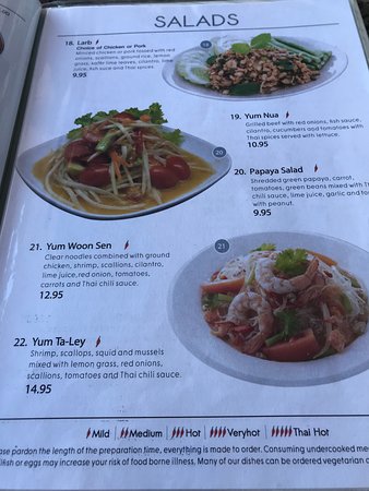 yuma thai cuisine menu
