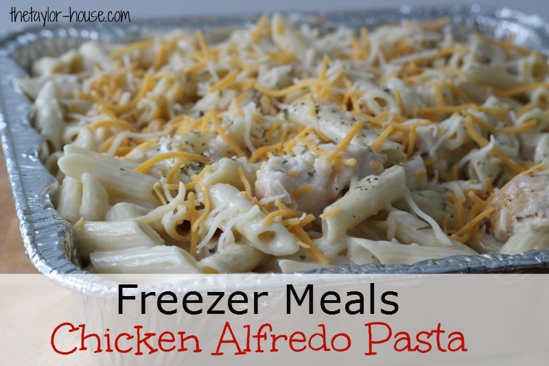 chicken fettuccine alfredo freezer meal