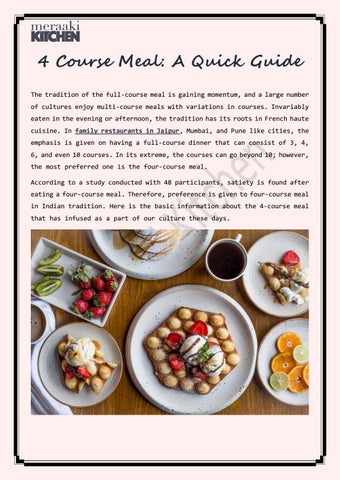 four course meal ideas