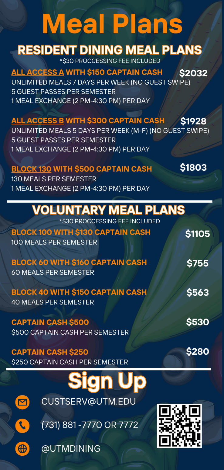 university of tennessee meal plans