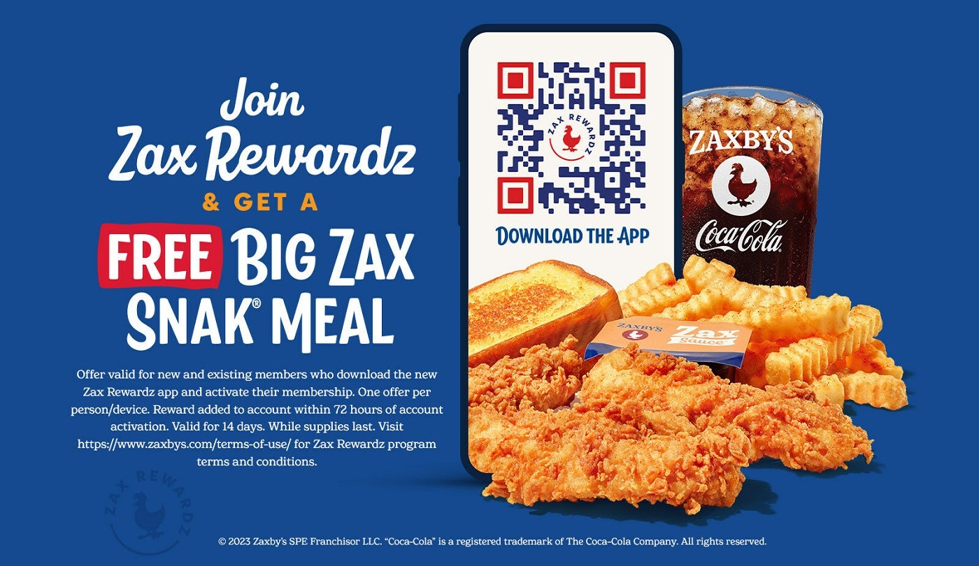 zaxby's free meal 2024