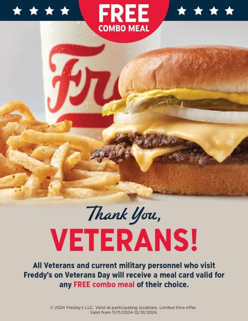 veterans day free meals north carolina