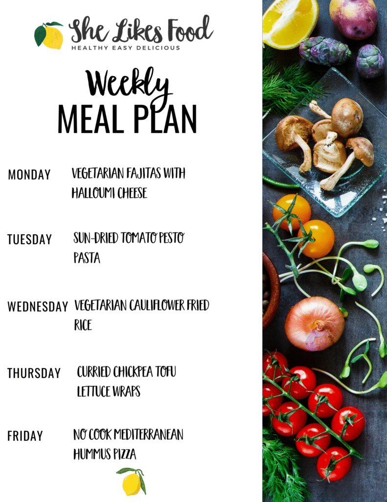 vegetarian weekly meal prep