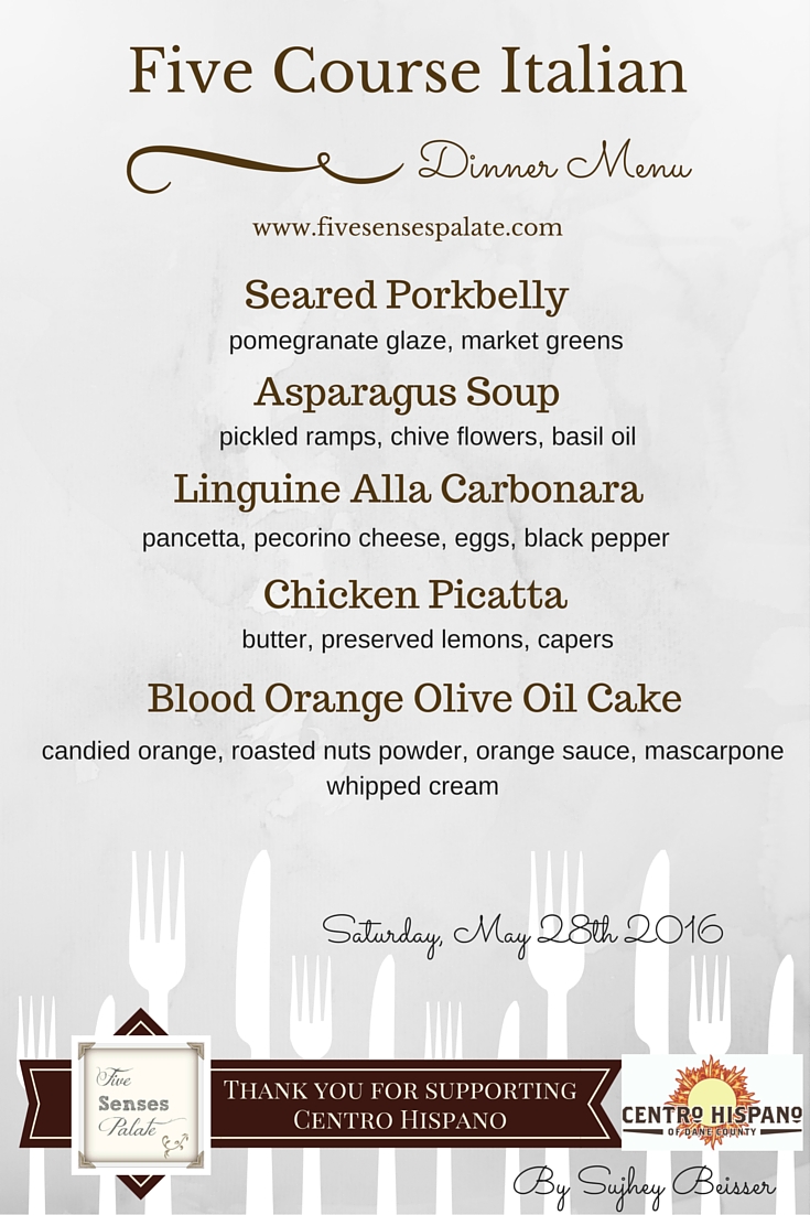 what is in a five course meal