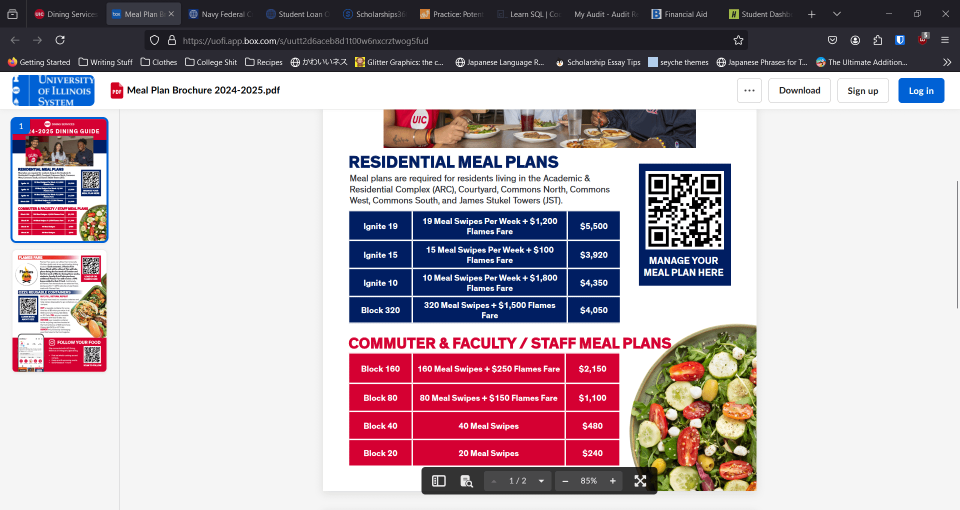 uic meal plan