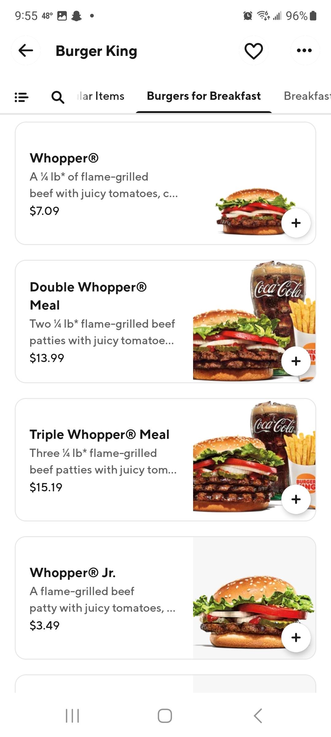 whopper meal calories