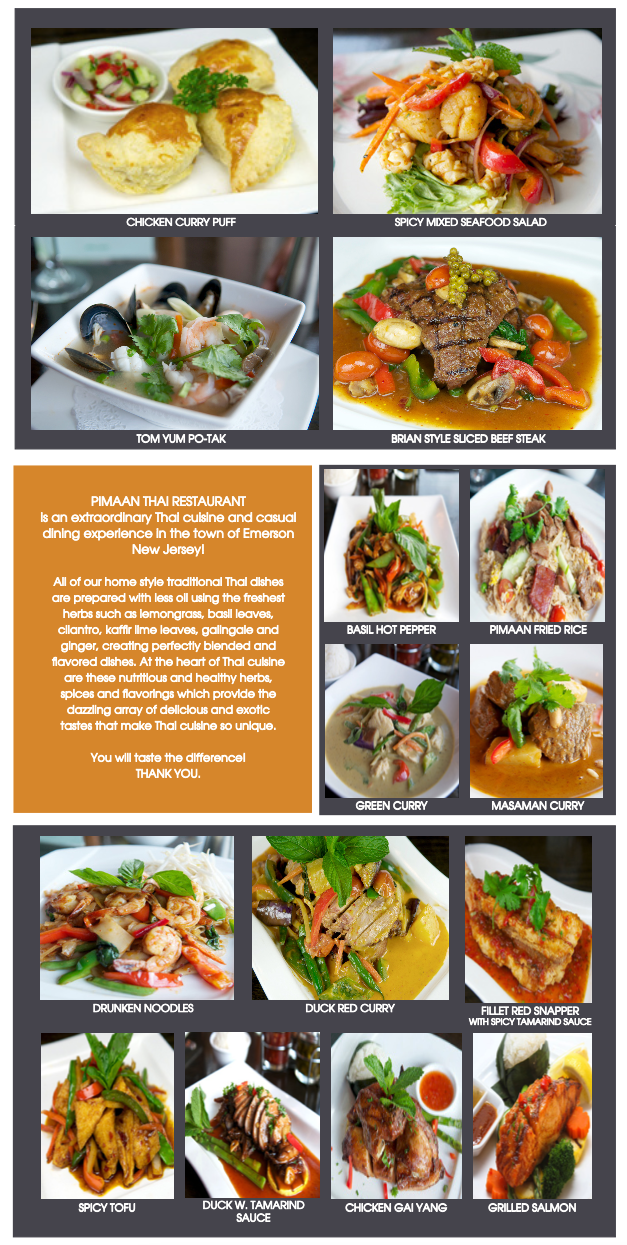 thai fusion cuisine menu