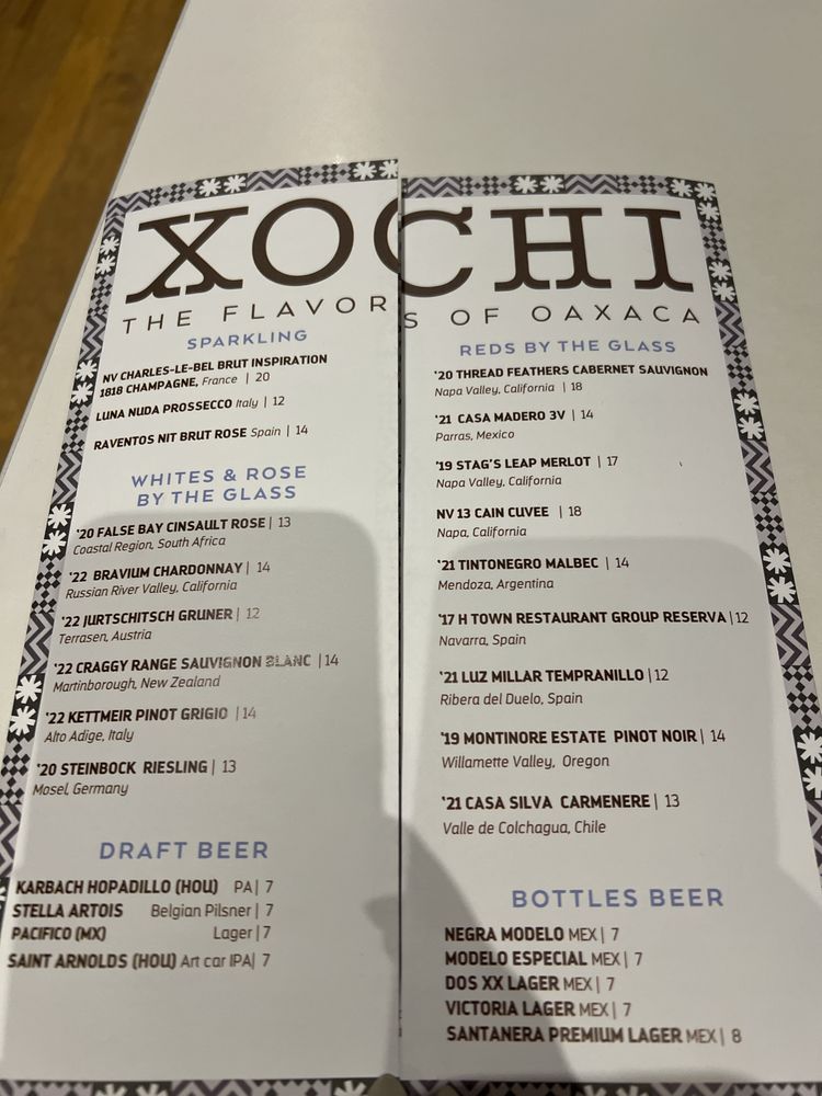 xochi mexican cuisine wyndmoor menu