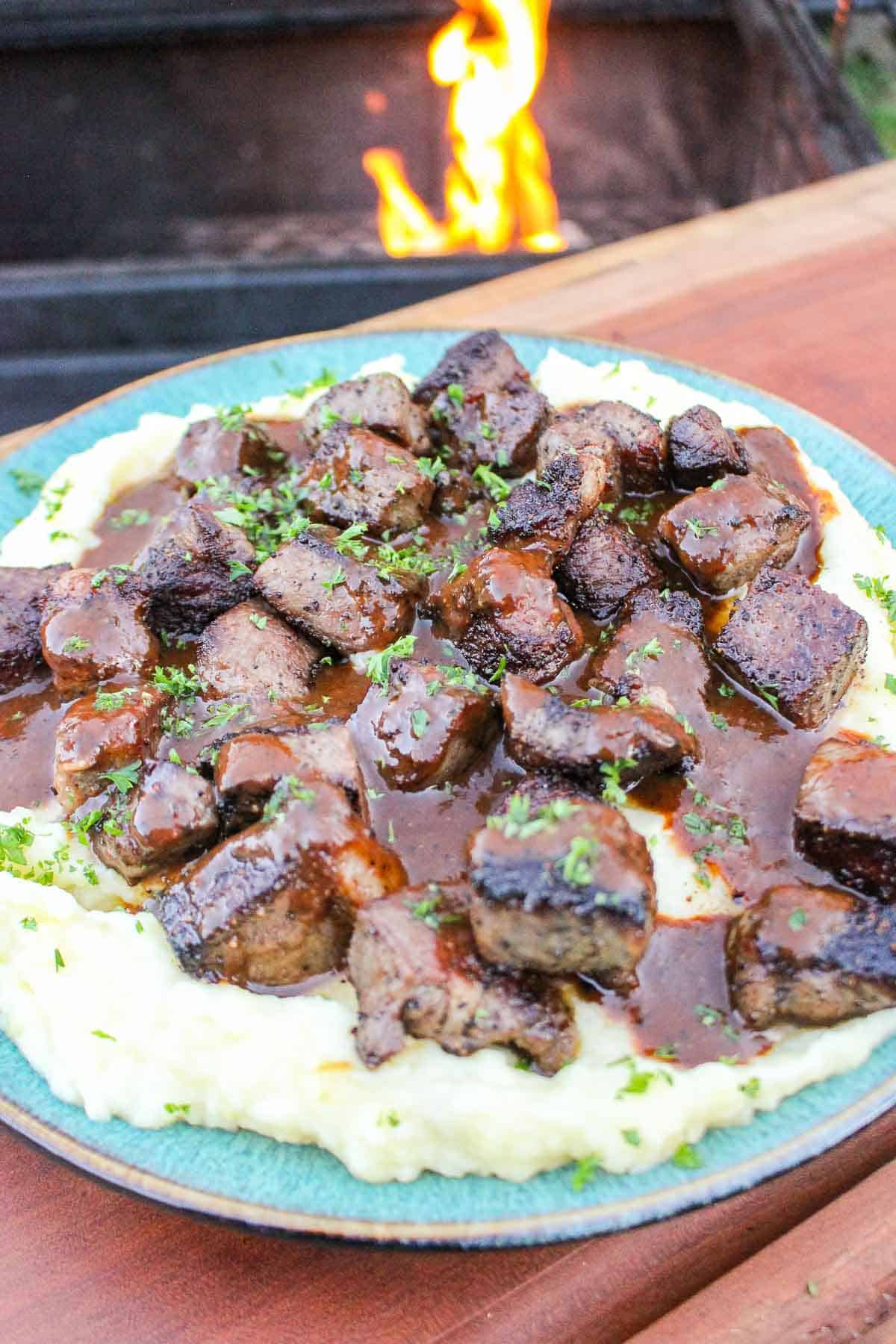 steak and mashed potatoes recipe