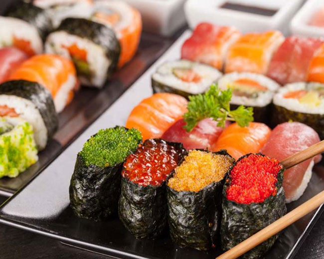 sushi and asian cuisine