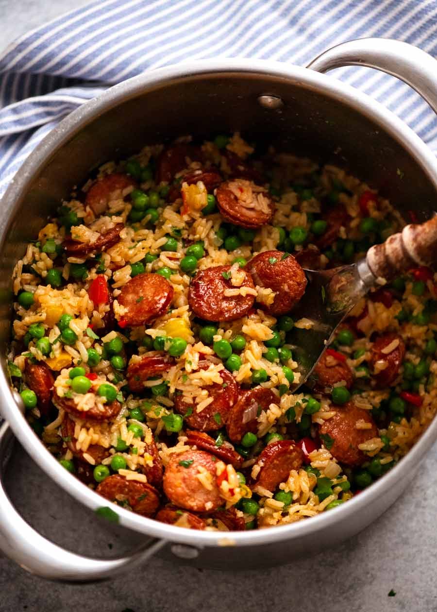 polish kielbasa recipes with rice