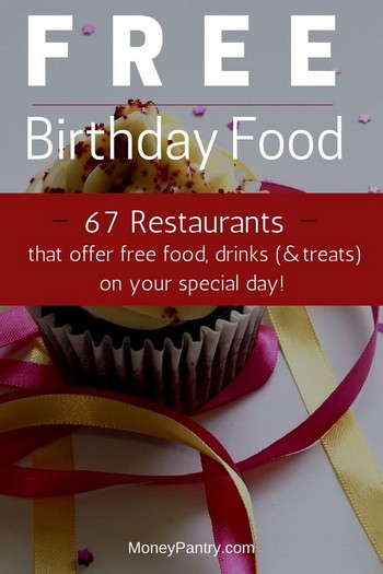 what restaurants give a free meal on your birthday