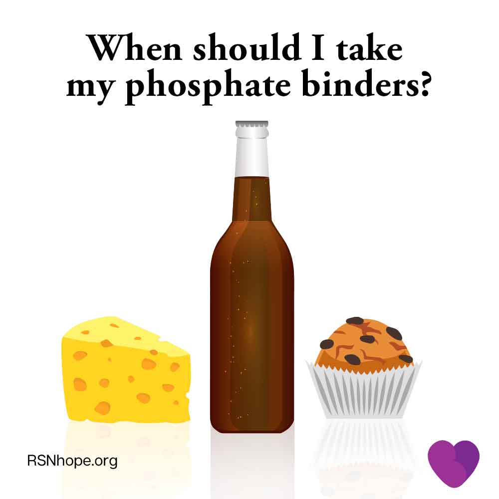 when taken with meals how do phosphate binders work