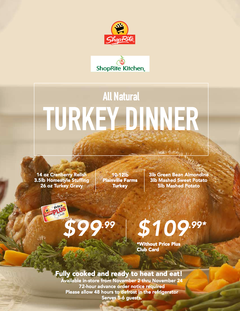 shoprite thanksgiving meal