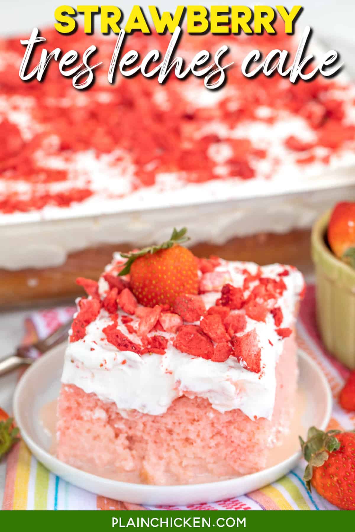 tres leches cake with strawberries recipe