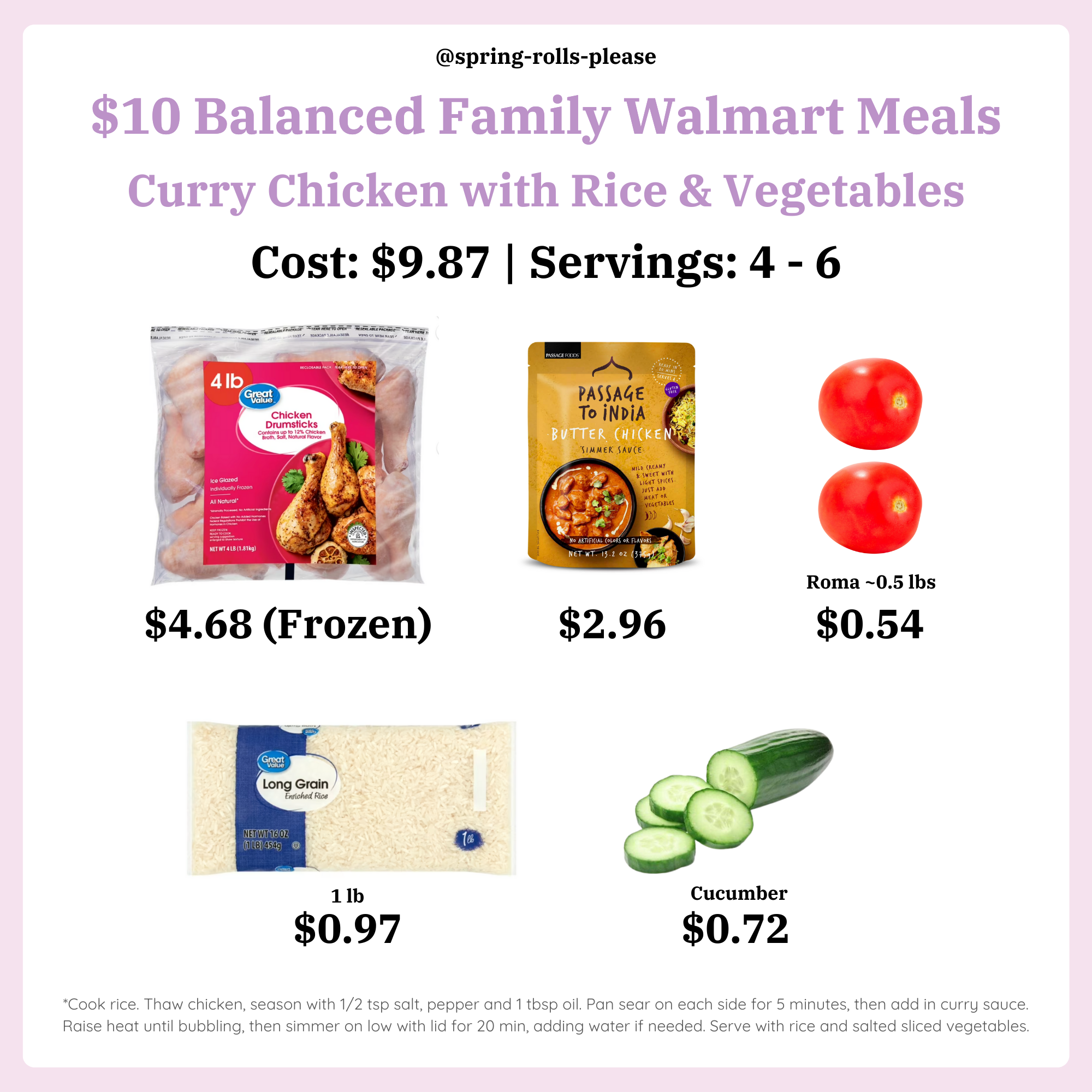 walmart meals under $10