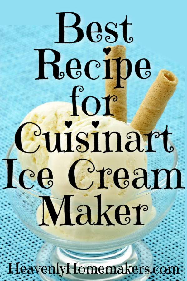 recipe for cuisinart ice cream maker 2 quart