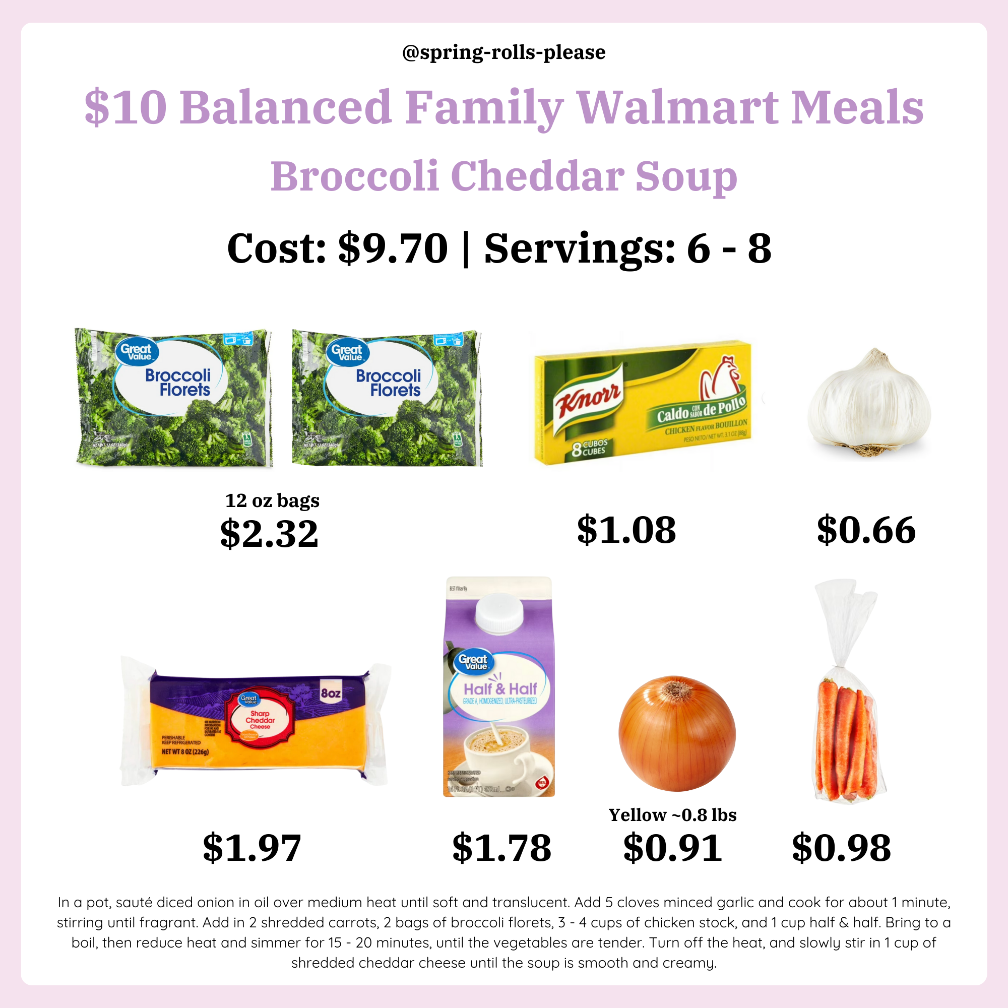 walmart meals under $10