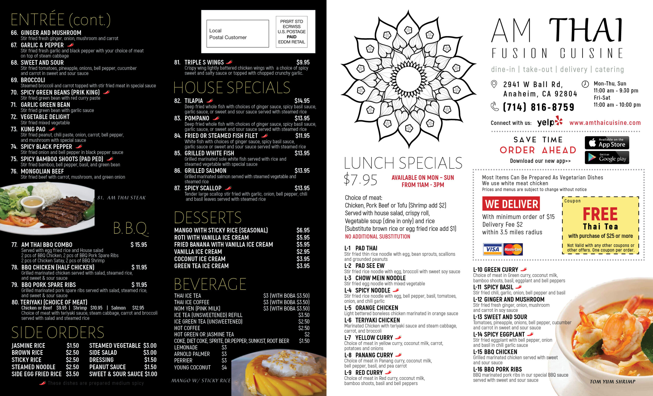 thai fusion cuisine menu