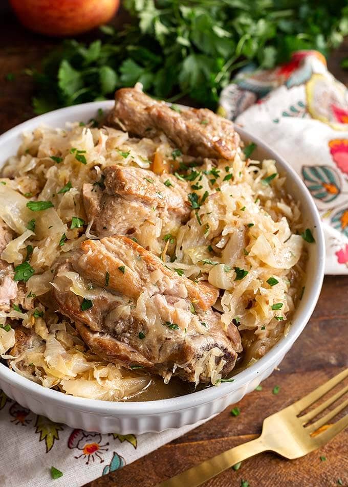 recipe for pork and sauerkraut in a crock pot