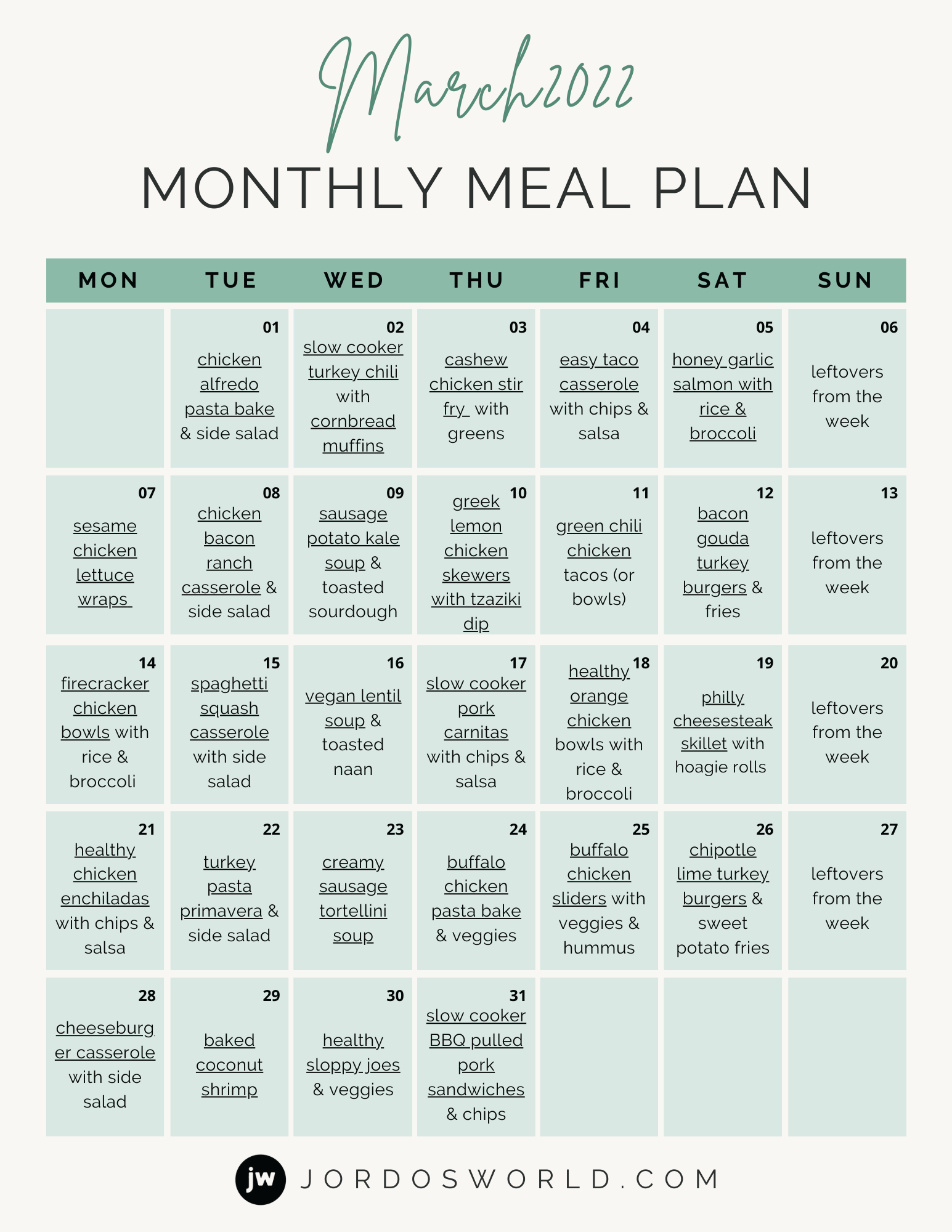 planning healthy meals pdf