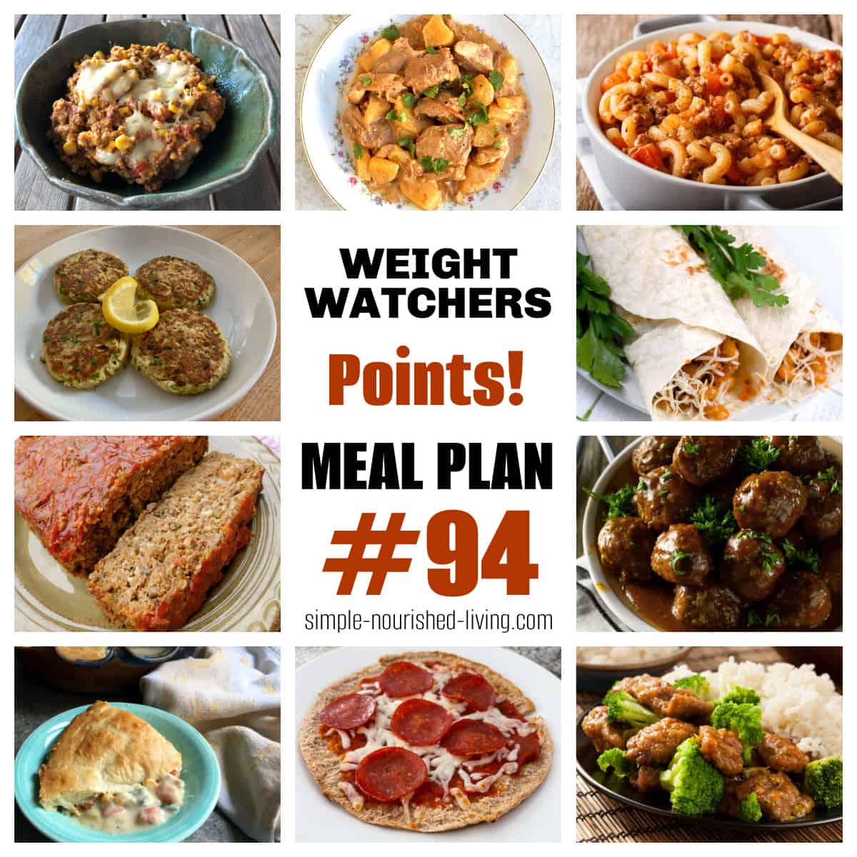weight watchers meal plan