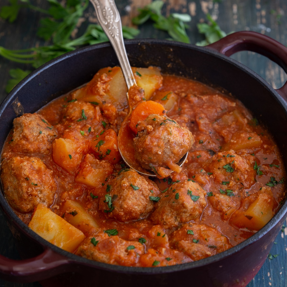 stew meatballs recipe