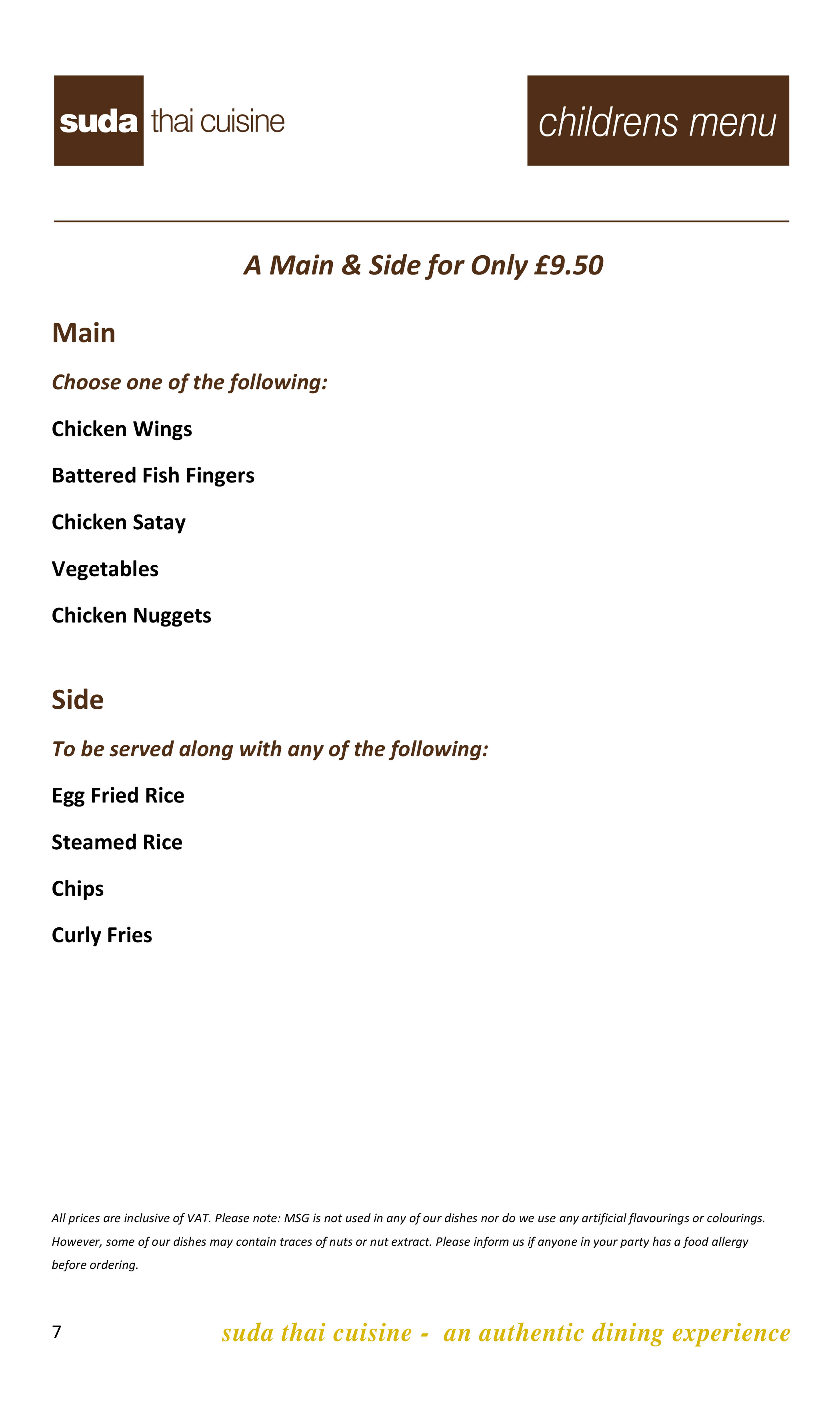 suda thai cuisine menu