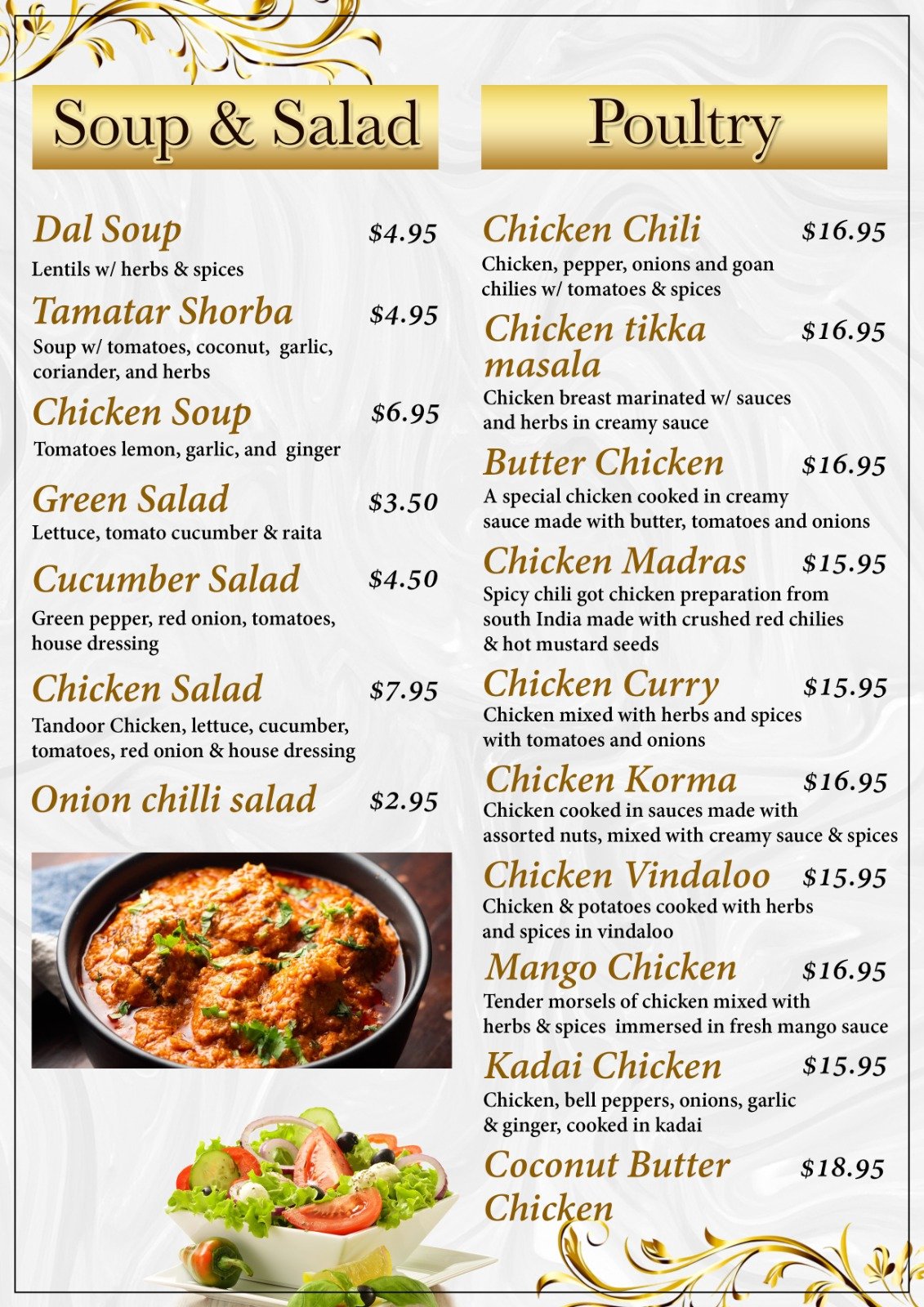 sansar indian cuisine menu
