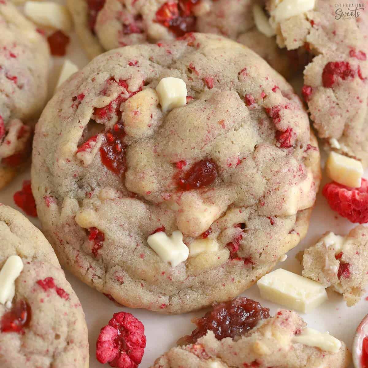 white chocolate raspberry cookies recipe