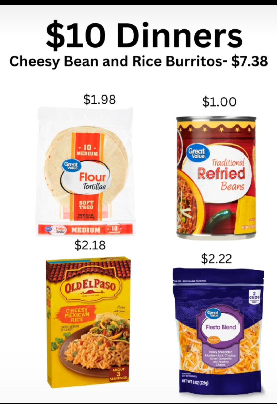 walmart meals under $10